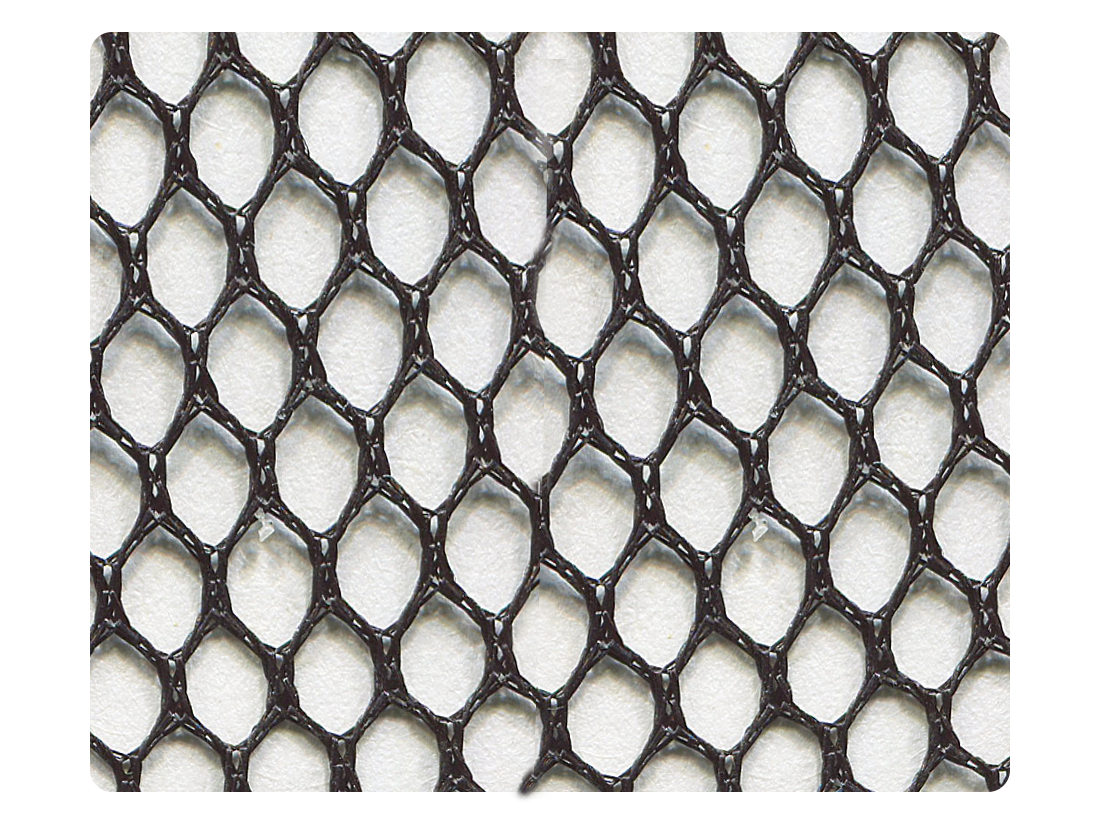 89 Black Hexagonal Mesh Fabric Swatch