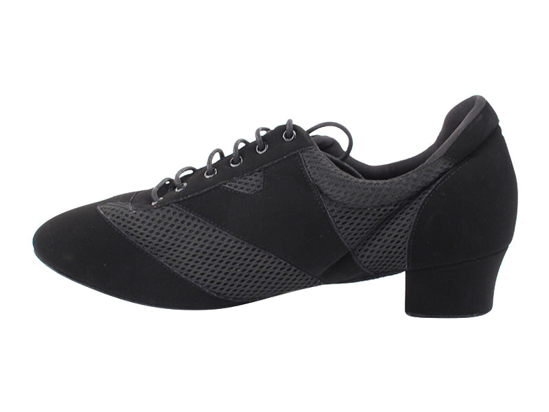 901LEDSS Black Nubuck & Black Knit Mesh with 1.5" Latin Heel in the photo