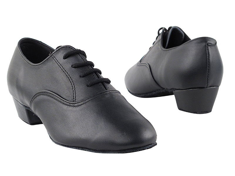 915108B Black Leather with 1.5" Latin heel in the photo