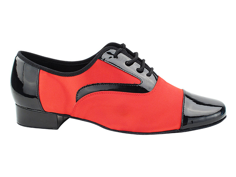 916102 Black Patent & Red Satin with Men 1" Standard Heel (2002) in the photo