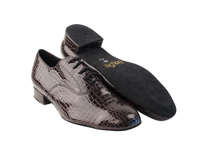 919101 262 Copper Crocodile PU with 1" Standard Heel in the photo