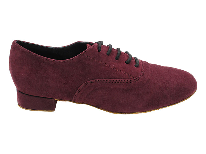 919101LEDSS Burgundy Lamb Suede Leather with 1" standard heel in the photo
