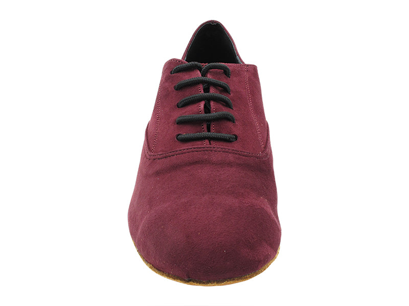 919101LEDSS Burgundy Lamb Suede Leather with 1" standard heel in the photo