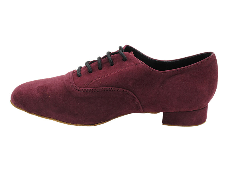 919101LEDSS Burgundy Lamb Suede Leather with 1" standard heel in the photo