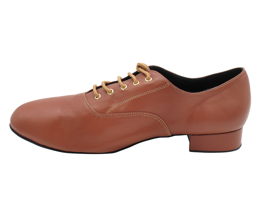 919101LEDSS Coffee Brown Leather with Black Outsole with 1" heel in the photo