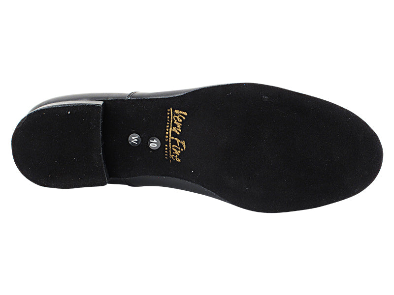 919101W Black Leather in wide width with 1" Standard Heel in the picture