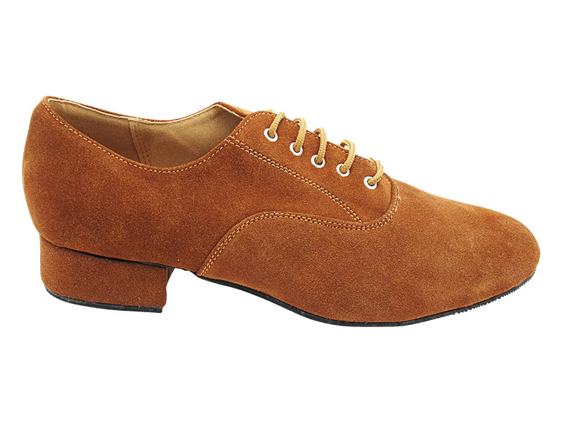 919101 265 Dark Brown Suede with gum rubber sole 1" Standard Heel in the photo