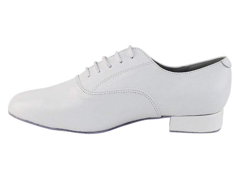 919101 White Leather with 1" Standard Heel in the picture