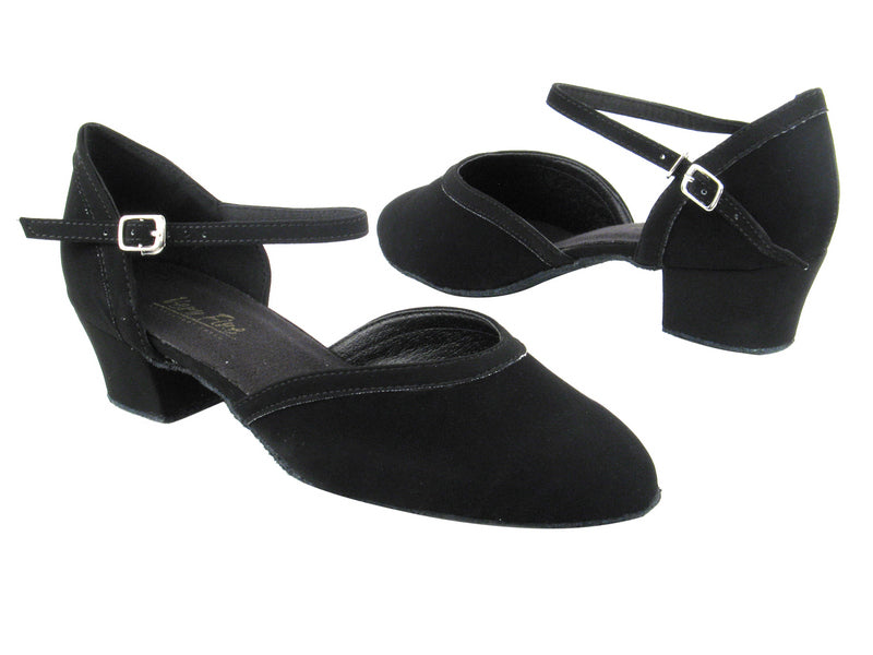 9621 136 Black Nubuck_Black Nubuck Trim with 1.5" Heel in the photo