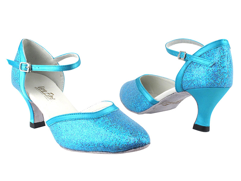 9621 280 Blue Scale_230 Light Blue Satin Trim with 2.5" Heel in the photo