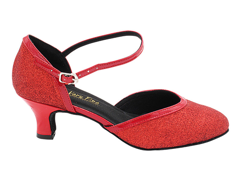 9621 Red Stardust & 131 Red Patent Trim with 2.5" Heel (2899) in the photo