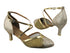 9622 Gold Sparklenet & 108 Mesh & Gold Leather Trim with 2.75" in the photo