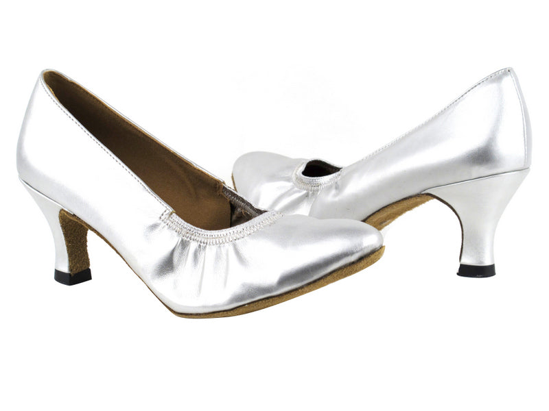 9624 119 Silver PU with 2.5" Heel in the photo