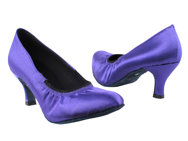 9624 245 Voilet Satin 2.5" Heel in the photo