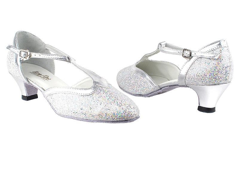 9627 107 Silver Scale_55 Silver PU Trim with 1.3" Cuban Heel in the photo