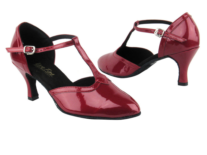 9627 131 Red Patent with 2.75" heel in the photo