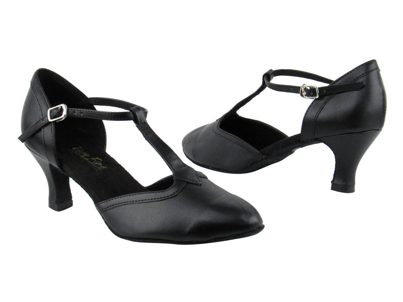 9627 Black Leather with 2.5" low heel in the photo
