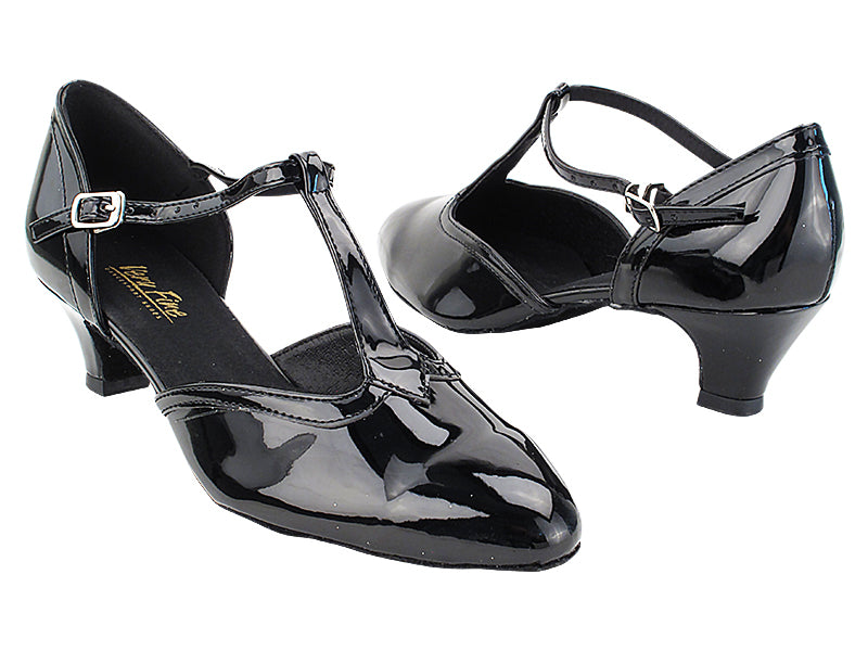 9627 Black Patent_Black Patent Trim with 1.3" Cuban Heel (387) in the photo