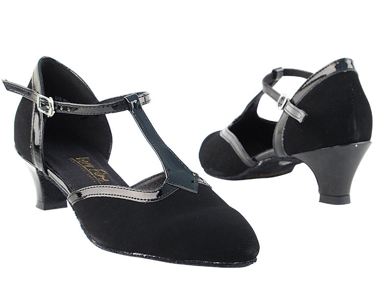 9627 Black Nubuck & Black Trim with 1.3" heel in the photo