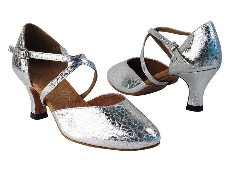 9691 205 Ultra Silver with 2.5" low heel in the photo