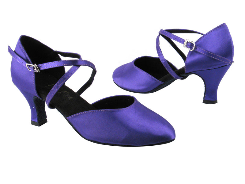 9691 245 Voilet Satin with 2.5" low heel in the photo