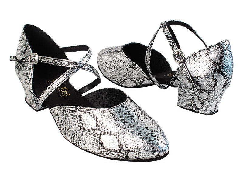 9691 250 Silver Snake with 1.5" Heel in the photo