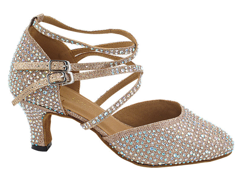9691DXBling Champagne Glitter Satin with 2.5" Heel (2899) in the photo
