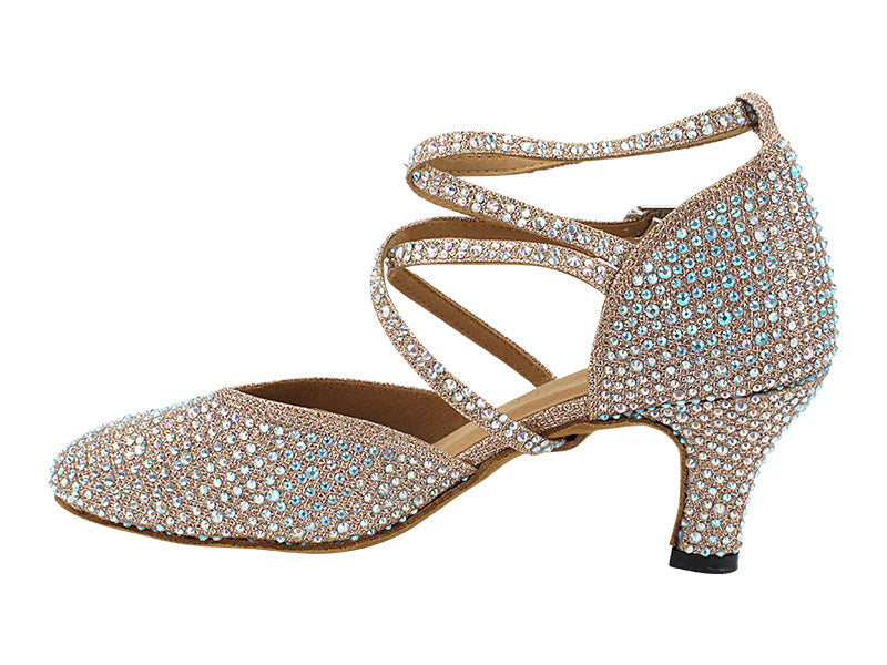 9691DXBling Champagne Glitter Satin with 2.5" Heel (2899) in the photo