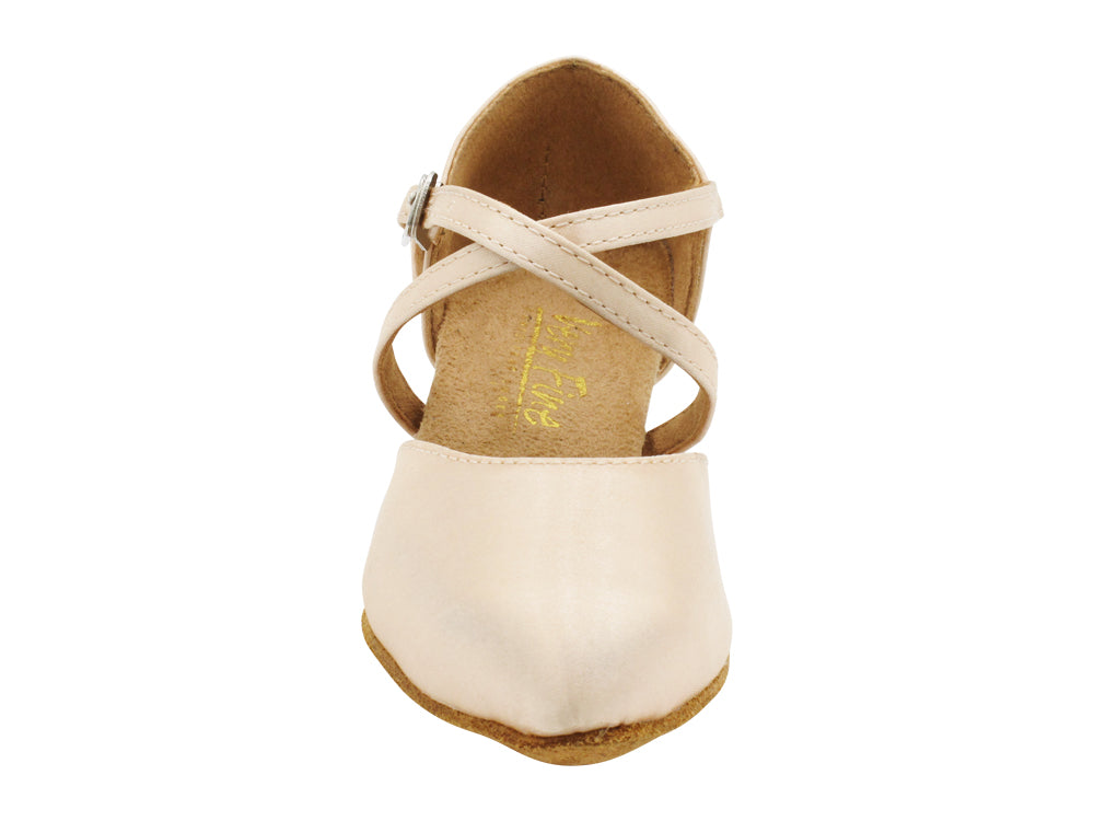 9691G Dark Tan Satin with 1.5" heel in the photo