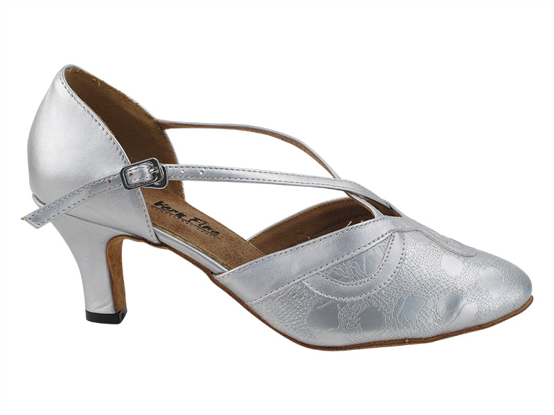 9693LEDSS Soft Silver with 2.5" low heel in the photo