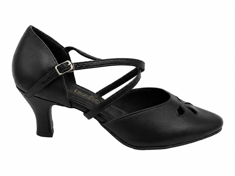 9695LEDSS Black Leather with 2.5" Heel (2899) in the photo