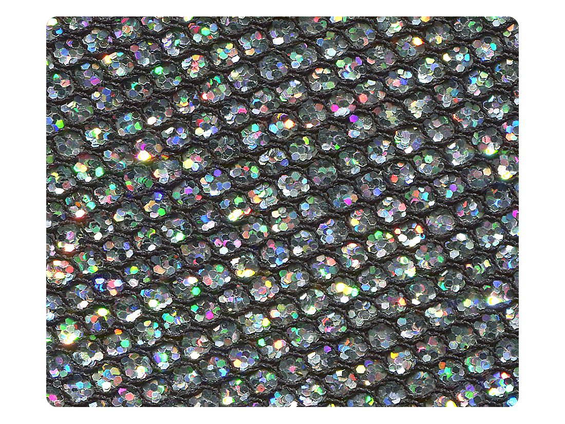 97 Black Sparklenet Fabric Swatch