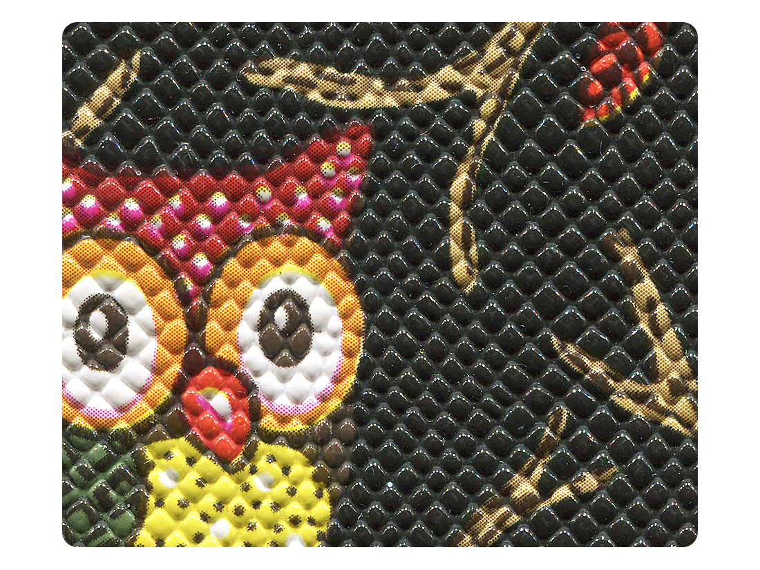 98 Black Owl PU Fabric Swatch