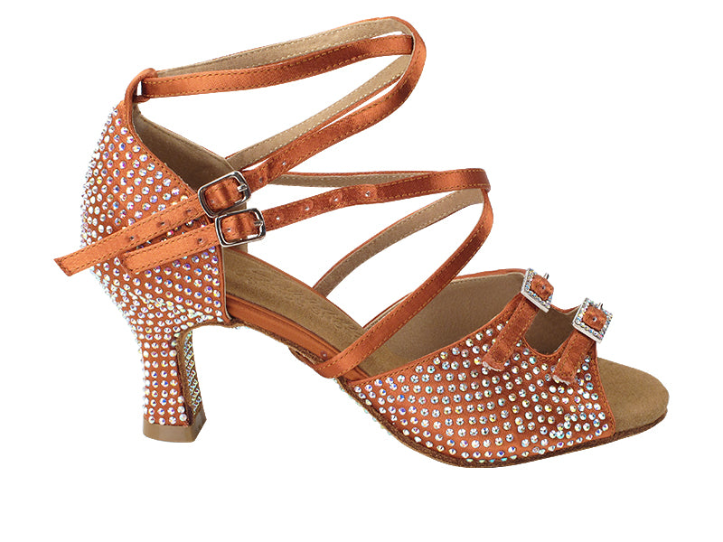 C1620DXCC Dark Tan Satin with 2.5" PG Heel in the photo