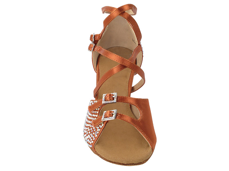 C1620DXCC Dark Tan Satin with 2.5" PG Heel in the photo