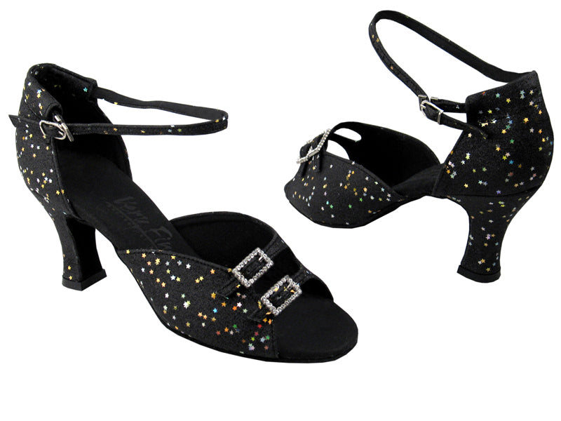 C1620 Black Glitter with 2.5" Heel in the photo