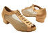 C1643DB 211 Tan Satin & Flesh Mesh with 1" Heel (8881) in the photo