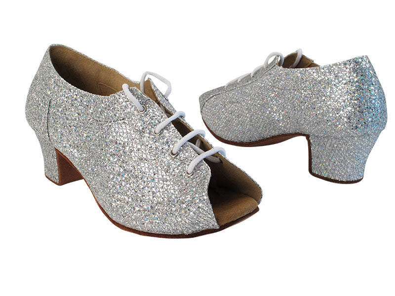 C1644 129 Silver Sparklenet with NJ_1.6" Heel in the photo