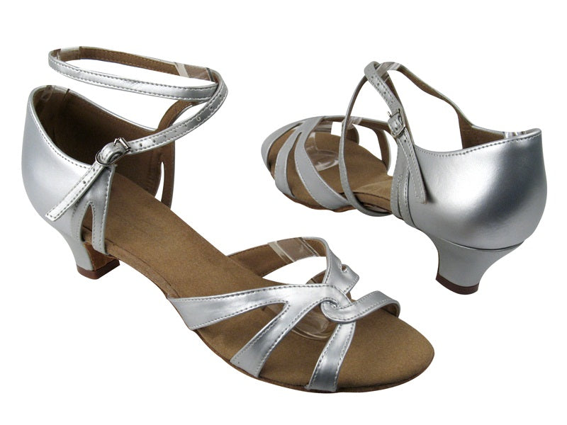 C1658 BB3 Silver Leather with 1.2" Cuban heel in the photo