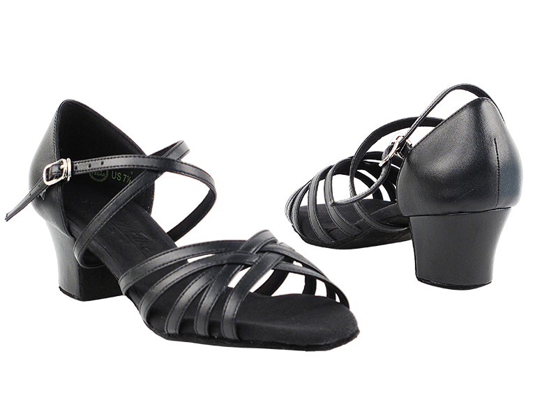 C1670C Black Leather with 1.6" Medium Heel in the photo