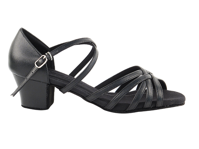C1670C Black Leather with 1.6" Medium Heel in the photo