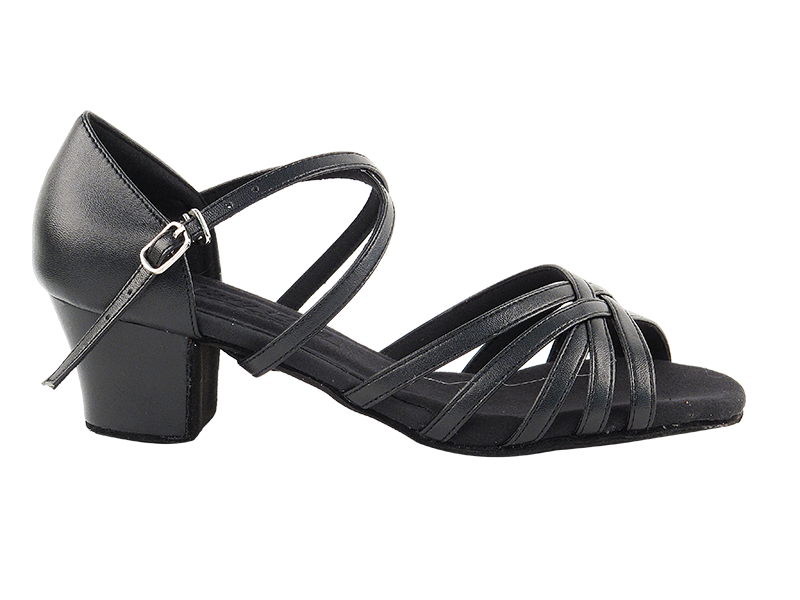 C1670C Black Leather with 1.6" Medium Heel in the photo