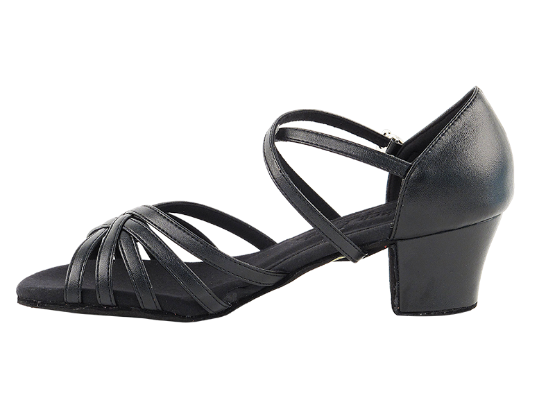 C1670C Black Leather with 1.6" Medium Heel in the photo