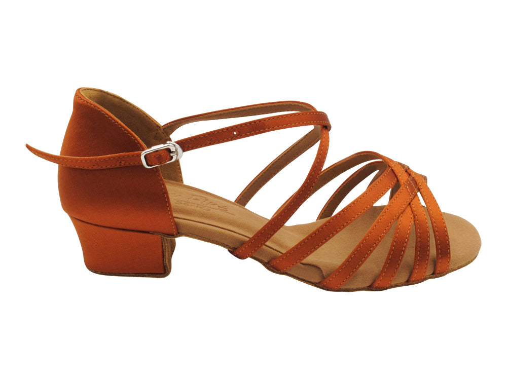 C1670C Copper Tan Satin with 1.5" Medium Heel (NTD) in the photo