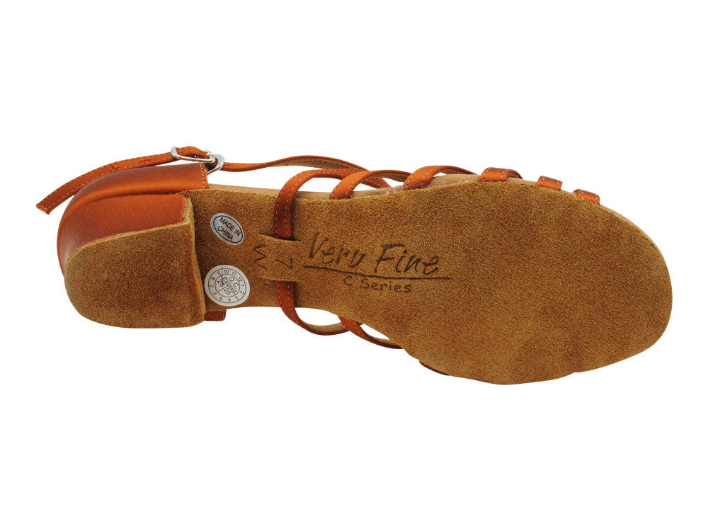 C1670C Copper Tan Satin with 1.5" Medium Heel (NTD) in the photo