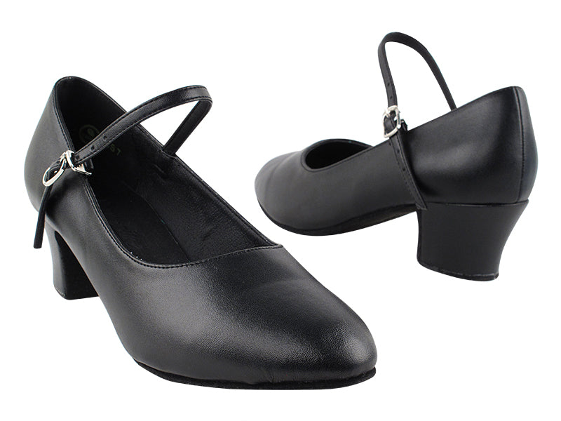 C1682DB Black Leather with 1.6" medium heel (NJ) in the photo