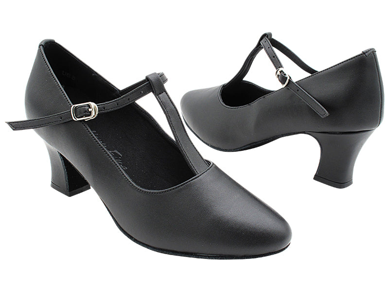 C1682T Black Leather with 2.2" Thick Cuban Heel (318) in the photo
