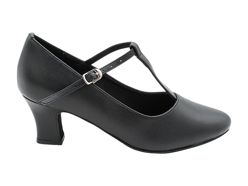 C1682T Black Leather with 2.2" Thick Cuban Heel (318) in the photo
