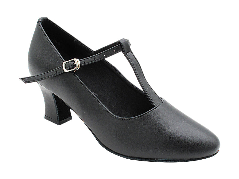 C1682T Black Leather with 2.2" Thick Cuban Heel (318) in the photo