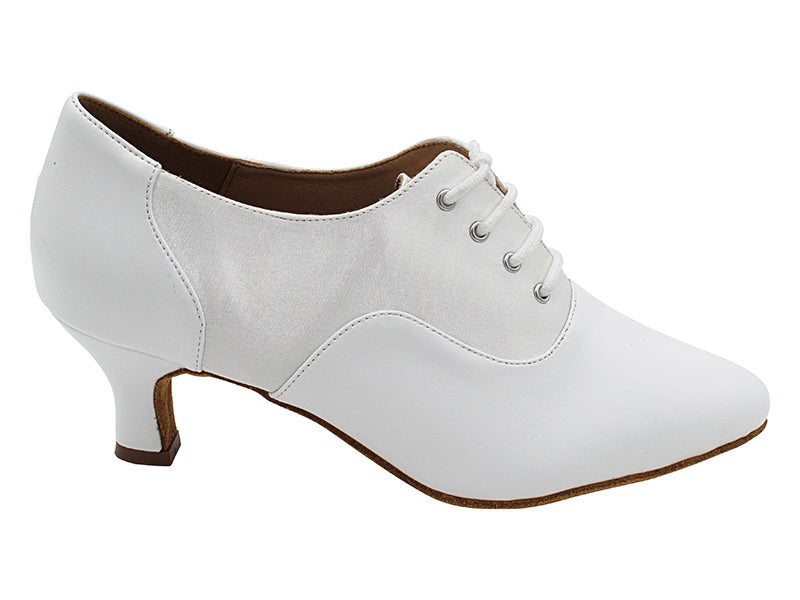 C1688 White Leather_F_B_White Satin_M with 2.5" Heel (2040) in the photo